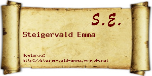 Steigervald Emma névjegykártya