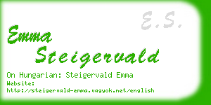 emma steigervald business card